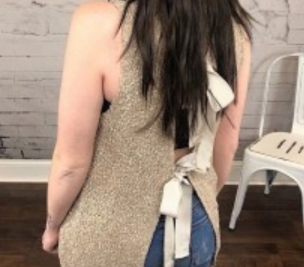 Hummingbird NWOT Sleeveless Tie Back Top S/M. - Picture 8 of 8